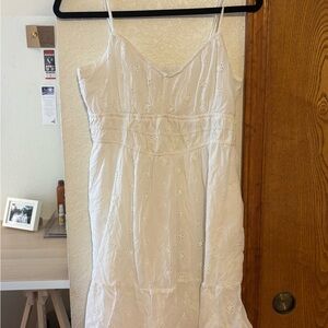 Hollister Cream Eyelet Midi Dress